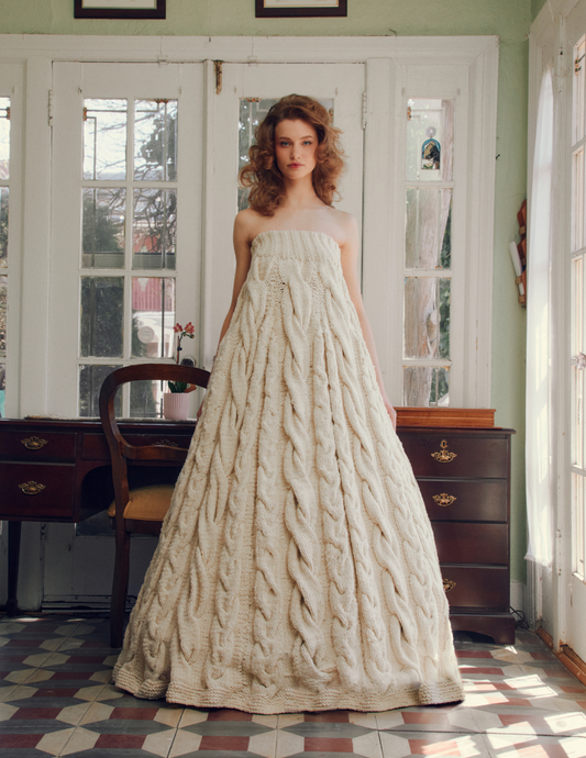BOOTSIE CABLE KNIT GOWN
