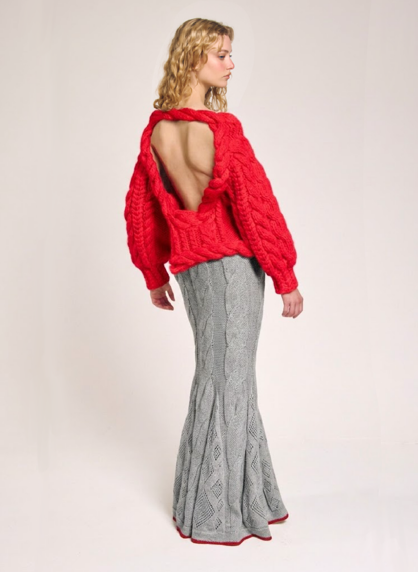Emery Open Back Cable Sweater